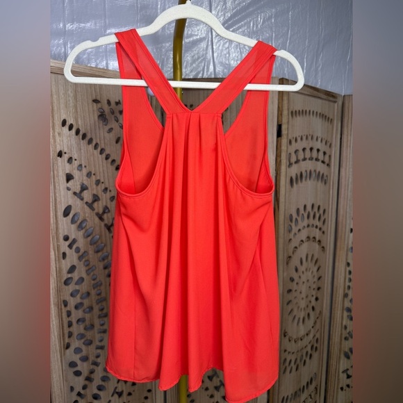 Pink Rose Orange Red Sleeveless Tank Top - Picture 5 of 5